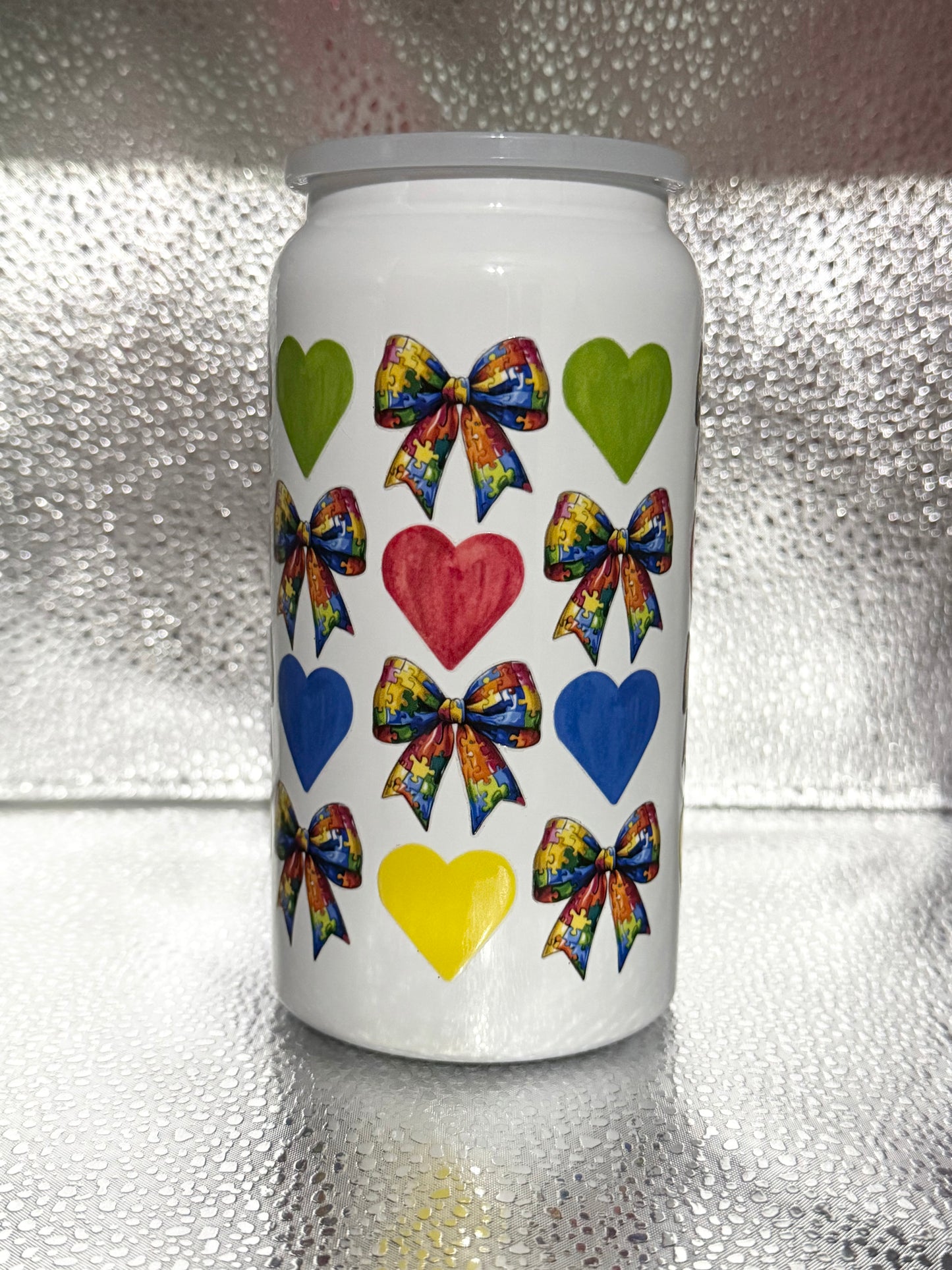 Autism Bows 16oz Insulated Cup