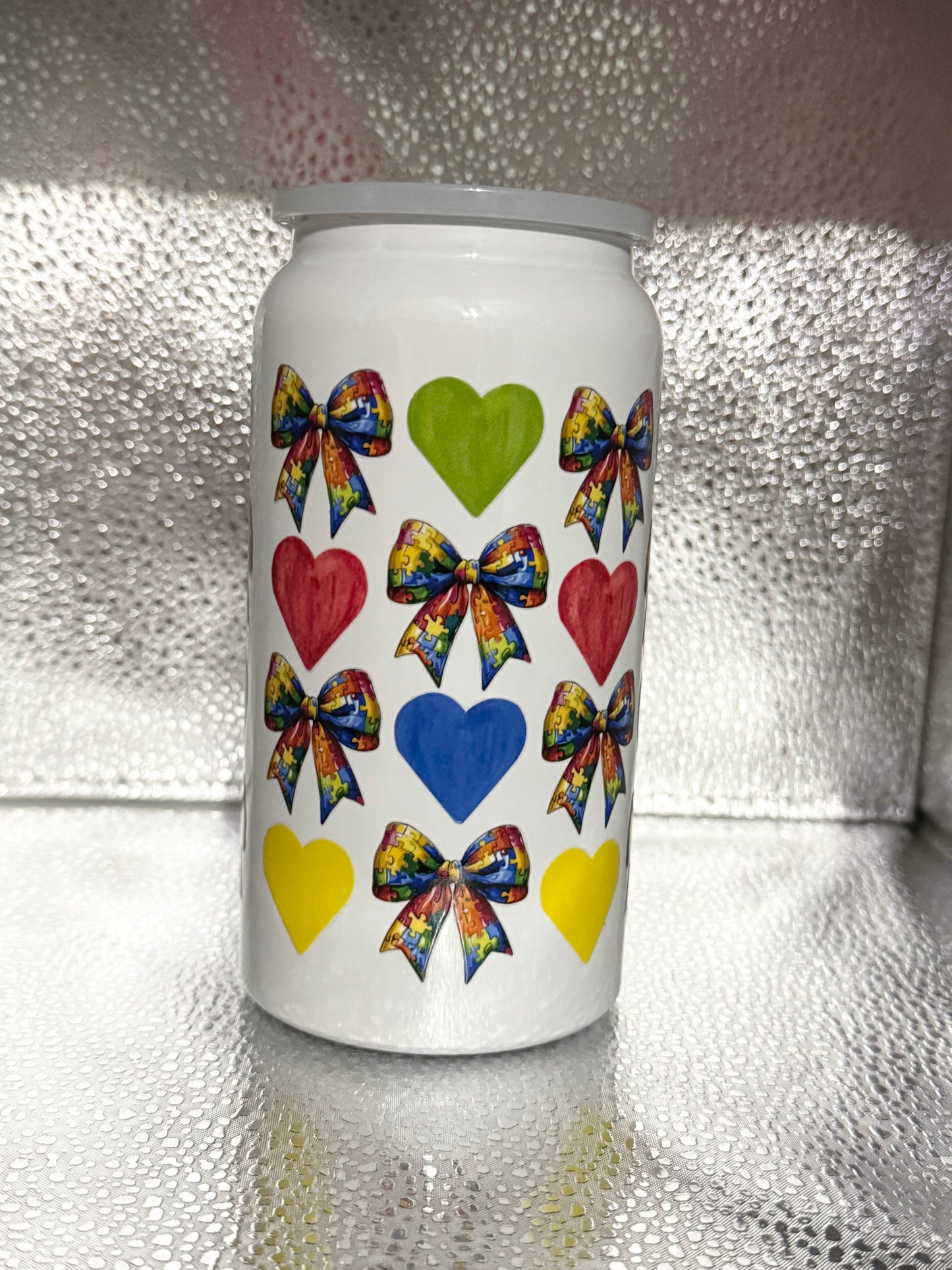Autism Bows 16oz Insulated Cup