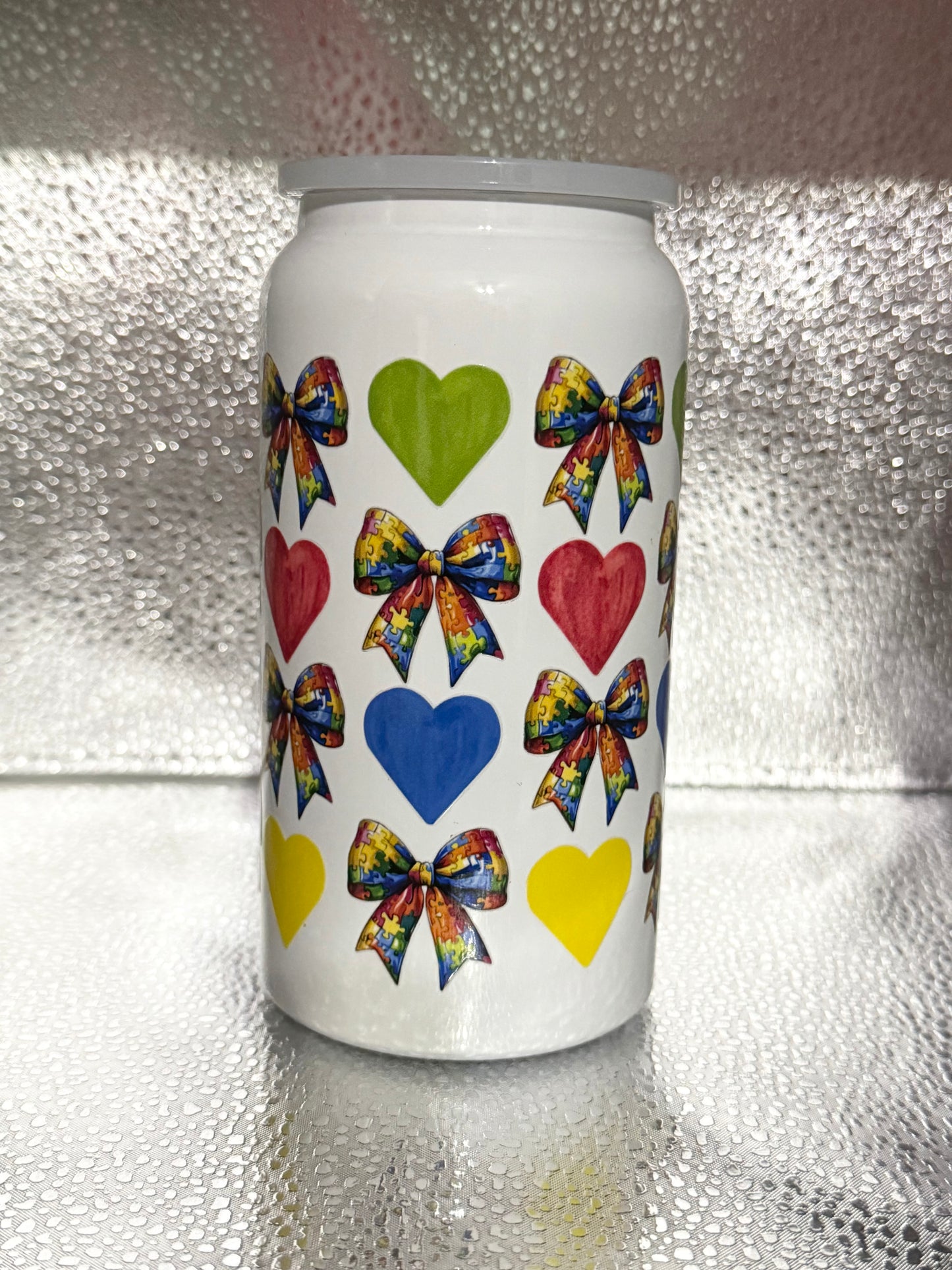 Autism Bows 16oz Insulated Cup